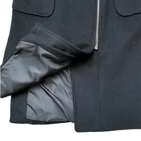 NWT Michael Kors Zipper Asymmetrical Wool Blend Large Long Coat (size 12)